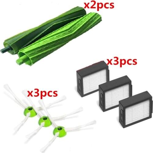 3*Hepa Filter + 3*Side Brush +2* Brush Roll for iRobot Roomba i7 E5 E6 I Series Robot Vacuum Cleaner Replacement Spare Parts