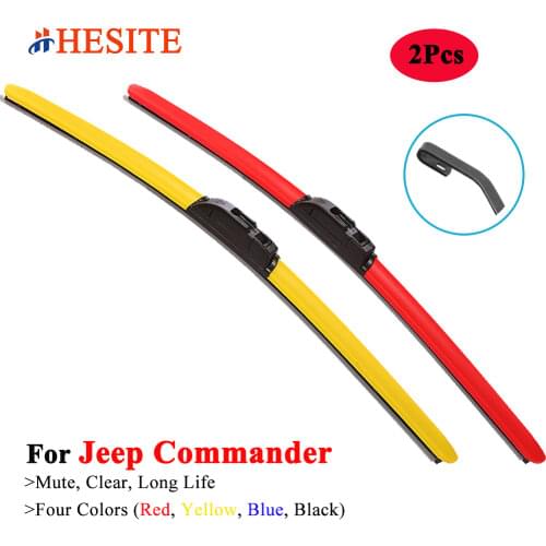 HESITE Color Hybrid Wiper Blades For Jeep Patriot Grand Cherokee Commander Compass Renegade Wrangler Vehicles Windshield Wipers