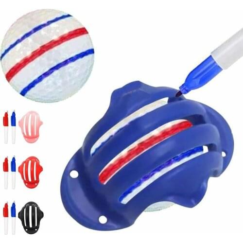 Golf Ball Triple Track 3 Line Marker Stencil ERC Chrome Stencil Soft Odyssey 2 Marker Pen Golf Putting Positioning Aids Outdoor
