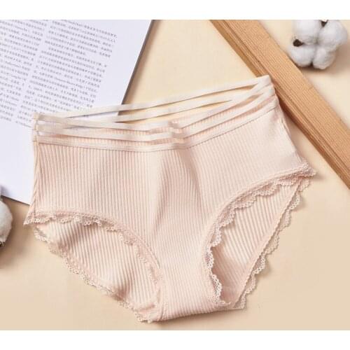 Womens Panties Cotton Solid Color Girl Briefs Sexy Lingerie Female Casual Underwear Ladies Underpants Women Intimate