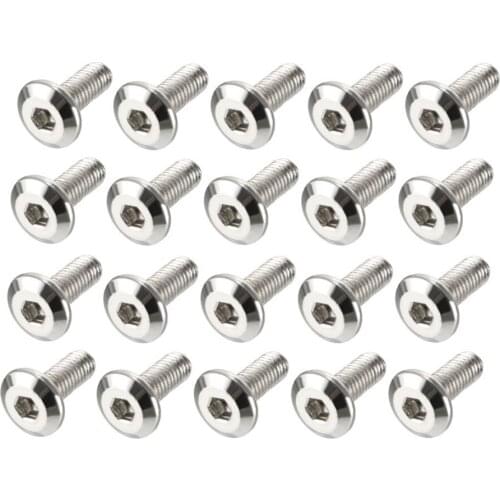 UXCELL M6x16mm M6x20mm M6x25mm M5x30mm Hex Socket Head Screws Furniture Bolts Carbon Steel Fastener 20pcs