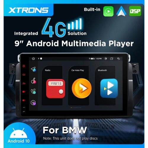 XTRONS 9'' Android 10.0 Car Multimedia Radio Player for BMW E46 Sedan For Rover 75 For MG ZT 2001-2005 4G DSP Carpaly NO DVD