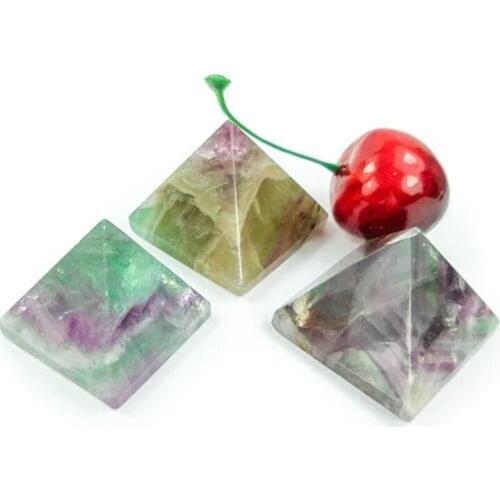 1 pcs healing stone 100% Natural rainbow crystal fluorite Crystal reiki healing gemstone fluorite crystal pyramid wholesale