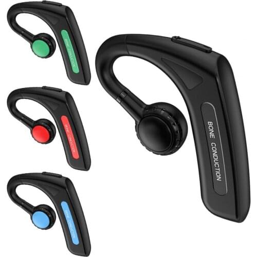 1Pc Bone Conduction Earphone Waterproof Earhook Bluetooth-compatible 5.1 Wireless Single Headset for Business