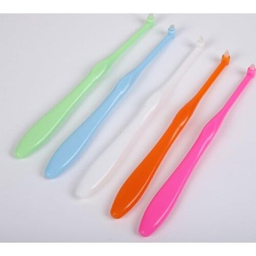 1 Pcs Oral Single Orthodontic Toothbrush Adult Orthodontic Teeth Wear Braces Wisdom Teeth Soft Bristle Toothbrush Pet Toothbrush