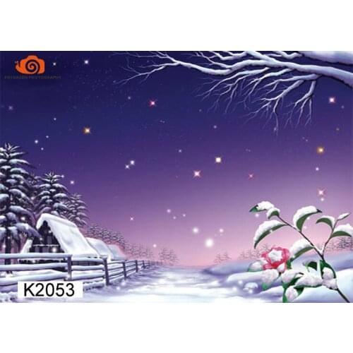 10X20ft Hand painted Muslin photo studio backdrops,christmas photographic background,nature scenic winter snow backdrop K2053