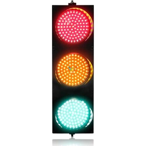 12V high brightness Red yellow green 8 inch LED traffic light 200mm with clear cover
