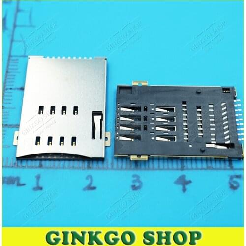 2pcs New 9P SIM card Connector Commun SIM Card Slot Tray Free Shipping