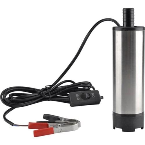 24V DC Portable Micro-pump 38mm diameter/ Submersible Pump/ Diesel Pump Oil Self-priming Pump Tube diameter 1.6cm