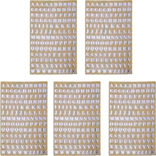 5Pcs 3mm Alphabet Letters Chunky Glitter Epoxy Resin Decorative Stickers Engkish Letters Numbers UV Epoxy Resin Fillings