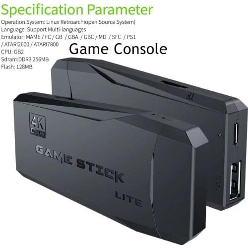 4K Wireless Video Game Console 10000 Retro Games TV Gaming Player Machine Dongle Game Stick For PS/GB/MD Home Kids Gift