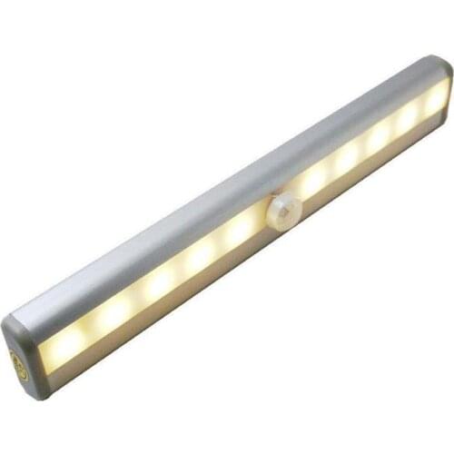 120 degree Motion Sensing Closet Lights 10 LED Wireless Night Light Cabinet Wardrobe Stairs Step Night Light with Magnetic Strip