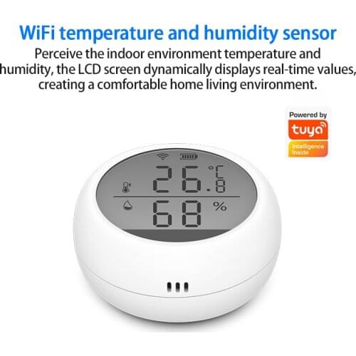 Sensor Tuya Smart Life WIFI Temperature And Humidity Sensor Indoor Hygrometer Smart Home Thermometer Detector With LCD Display