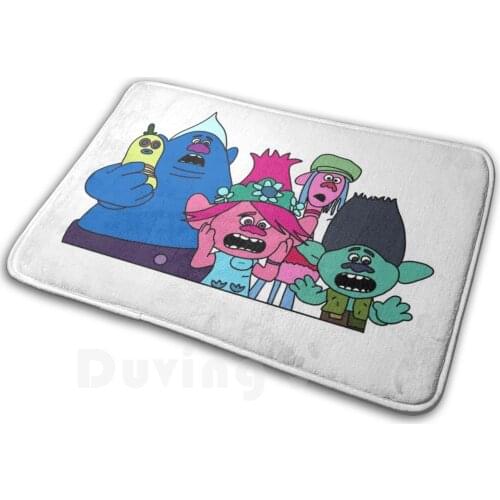 Group From Trolls Movie Carpet Mat Rug Cushion Trolls Happy Trolls Movie