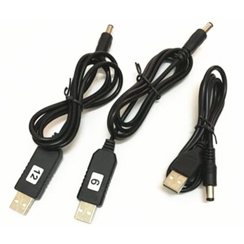 USB power boost wire DC 5V to DC 5V / 9V / 12V Step UP Module USB Converter Adapter Cable 2.1x5.5mm Plug boost line