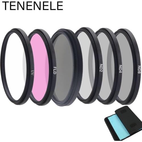 TENENELE ND2 ND4 ND8 UV CPL FLD Camera Filters Set 49 52 55 58 62 67 72 77 82 MM For Sony Nikon Canon Pentax Fuji Camera Filter