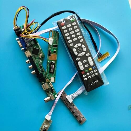 Kit for LTN154AT07 Screen Audio 1280x800 monitor Display LED TV VGA remote HDMI 30pin AV 1 lamps USB Controller Board LCD 15.4"