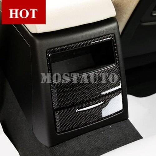 For BMW 3 Series E90 E92 E93 Carbon Fiber Console Rear Air Vent Cover 2005-2012 Car Accessories Interior Car Decor Car Trim