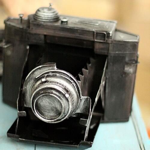 Retro Style Iron Camera Piggy Bank Save Money Box storage Coins Christmas Home decoration Accessories best European gifts