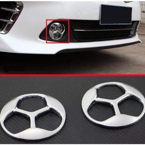 For KIA K5 2016-2018 ABS Chrome Front Fog Light Lamp Cover Trim Molding Bezel Garnish