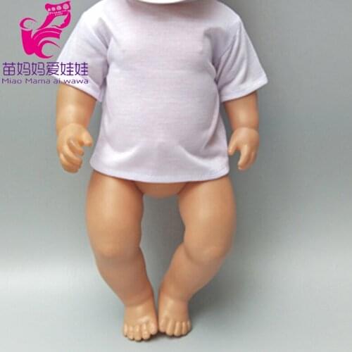 Baby Doll White Basic Shirt for 18 Inch Girl Dolls Children Girls Doll Wearing Play Toys Accessory