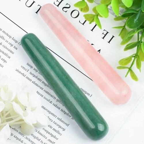 Face Mask Care Massage Stick Body Eye Rose Crystal Quartz Stone Massager Acupuncture Pen Health Skin Gua Sha Facial Protection
