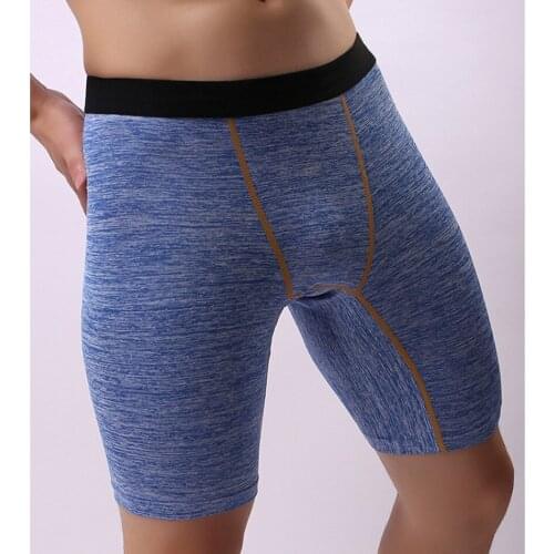 Mens Large Size Boxers Lengthen Anti Abrasion Leg Underwear Sports Running Cycling Soft And Comfortable Shorts