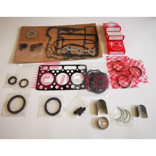 Excavator kubota D850 repair gasket kit+ engine bearing set + piston ring set