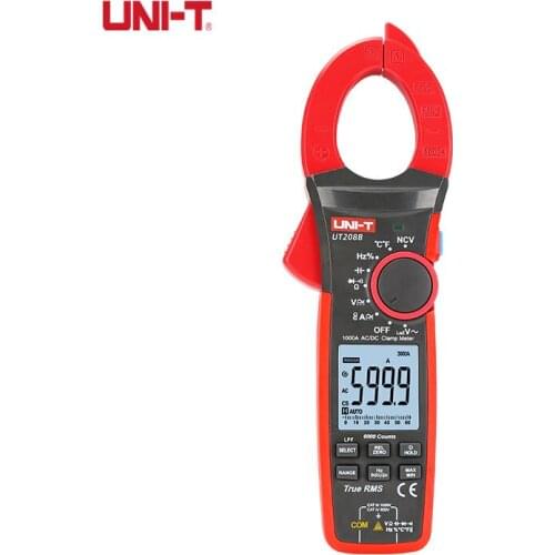 New Design UNI-T UT206B 1000A True RMS Digital Clamp Meter AC DC Current Tester LCD Display Multimeter