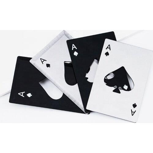 Stainless Steel Spades A Bottle Opener Finger Ring Bottle Opener Playing Card Bottle Opener Beer Ring Bottle Opener