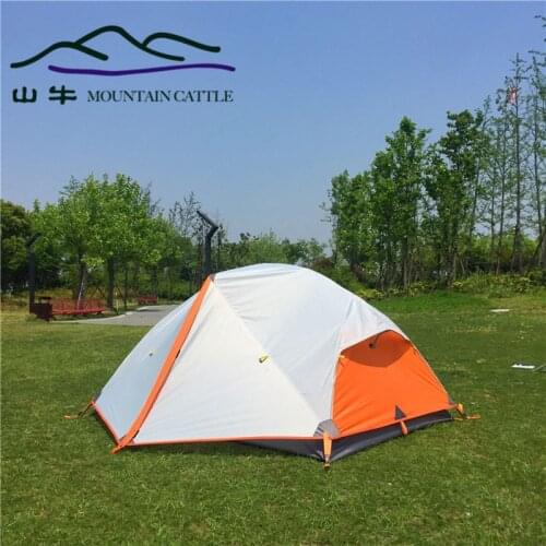 2 Person Ultralight Outdoor Camping Tent Aluminum Rod Double Layer Waterproof Portable Travel Tent 3 seasons Beach Tents