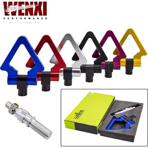 Japan Models Car Racing Screw Aluminum CNC Triangle Ring Tow Towing Hook RACE For Honda Toyota WX008