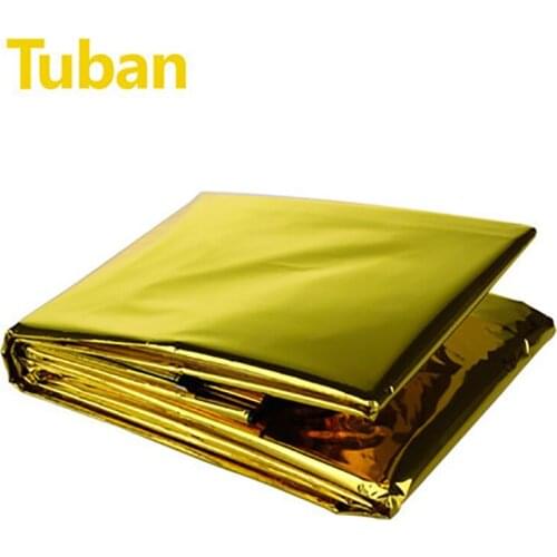 1PC Outdoor First Aid Insulation Blanket Silver Gold First Aid Hot Dry Emergency Blanket Survival Polyester Film Material Hot