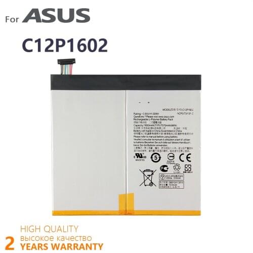 100% Original 7800mAh C12P1602 Tablet Battery For ASUS ZenPad Z10 ZT500KL C12P1602 High quality Batteries Batteria With Tools