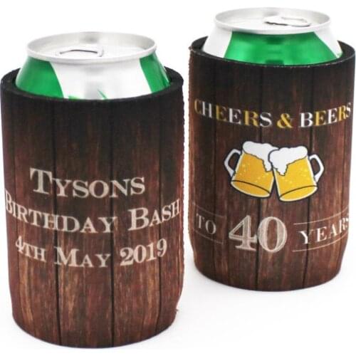 100 Pieces New Fashion Printing Logo Custom Neoprene Can Cooler Drink Beer Bottle Sleeve Stubby Holder Ice Packs Beer Can Cover