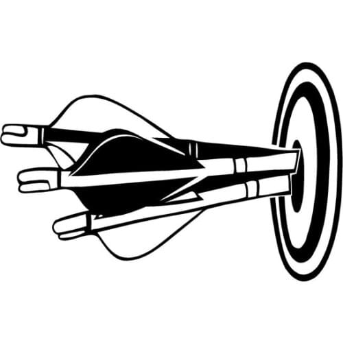 15.2CM*9.8CM ARROWS TARGET LONG BOW CROSSBOW VINYL DECAL CAR STICKER Suitcase sticker