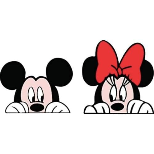 Disney Mickey Minnie Mouse Wall Sticker Cute Light Switch Sticker Home Decoration Accessories For Kids Room Living Room Bedroom