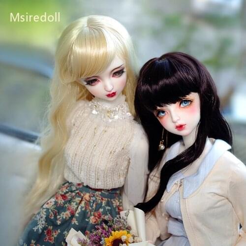 Msiredoll long curly hairs available for 1/3 1/4 1/6 high temperature resistant fiber wig Made in China