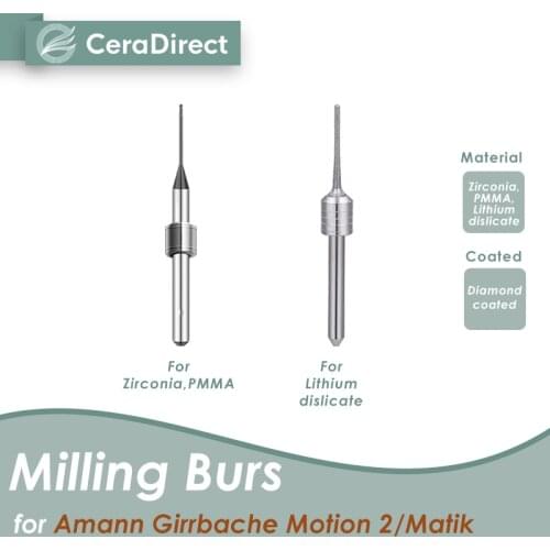 Milling burs for Amann Girrbach Motion 2 Matik (3 Pieces) Milling Machine