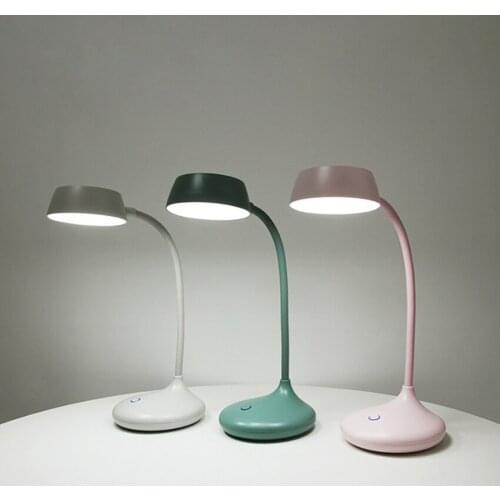 3 Modes Flexible Table Lamp LED Desk Light USB Rechargeable Touch Switch Eye Protection Study Reading Light for Home Office