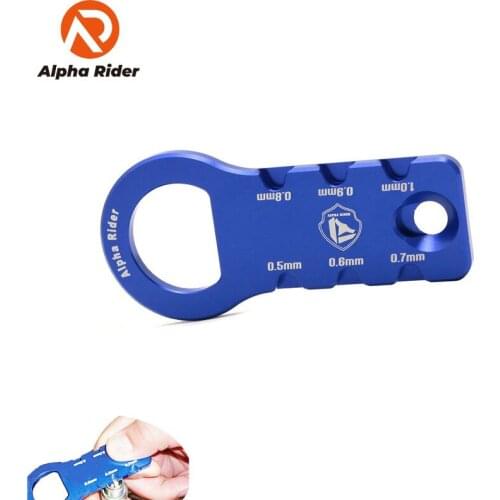 Spark Plug Gap Tool Gauge 0.5mm 0.6mm 0.7mm 0.8mm 0.8mm 1.0mm Aluminum Bottle Opener Frames Red Blue