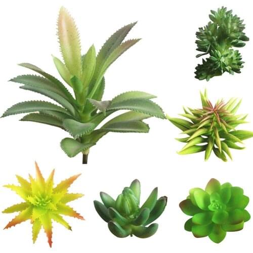 Artificial Succulent Faux Green Fake Plant Home Garden Living Room Decoration High Quality Office Table Decor Indoor Cheap New