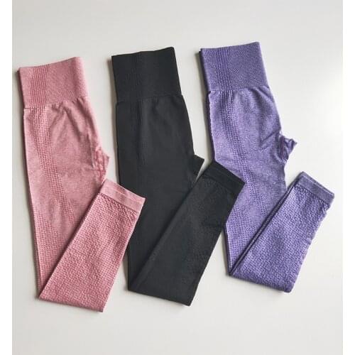 Women Yoga Pants High Waist Seamless Leggings Fitness Nylon Long Pants Hip Push UP Workout Gym Clothing