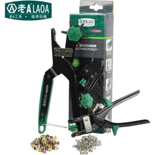 LAOA Multi-fonction Punch Pliers Profession Leather Belt Repair suit Punch Portable Book Puncher Watchband Modify
