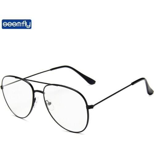 Seemfly Classic Style Pilot Sunglasses For Men And Women Gradient Color Clear Lens Sun Glasses Brand Design Driving Spectacles