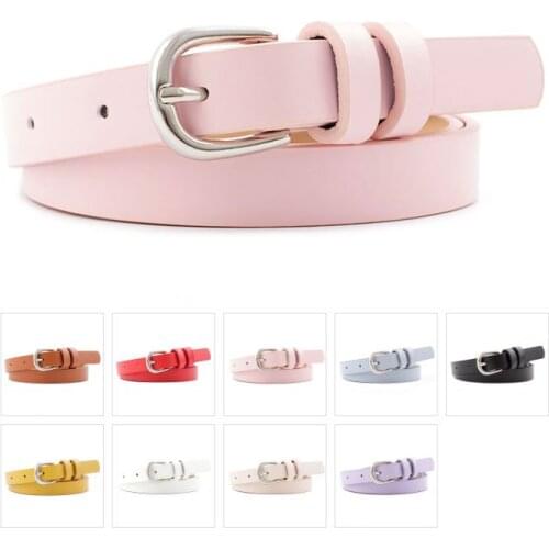 New Punk Fashion Thin Belt Luxury Women Belt PU Leather Pin Buckle Decorative Belt for Pants Dress Harajuku Korean Female Belt