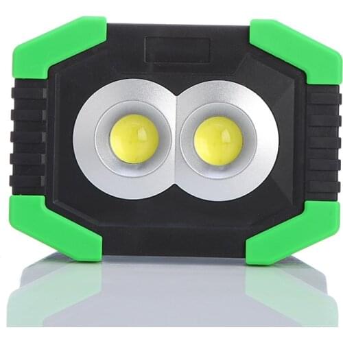 New Super Bright LED Work Light 2 x COB Light 20W 1000 Lumen Portable flashlight Led Work Lamp for BBQ Camping Fishing Light