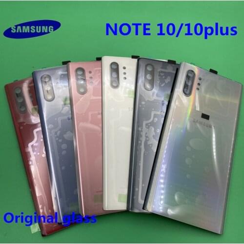 Original For Samsung Galaxy Note 10 N975 Note 10 plus Lite NOTE10+ Battery Back Cover Door Housing + ear Camera Glass Lens Frame