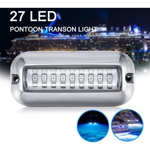 27 LED Underwater Fishing Light 12V Boat Transom Night Light Water Landscape Lighting For Marine Boat Accessories Marine IP68