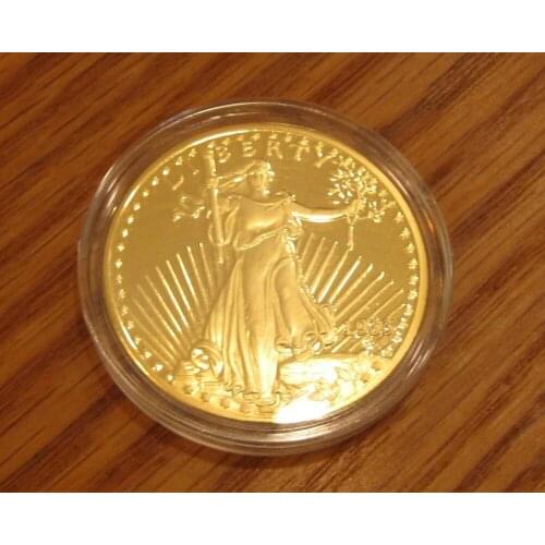 Custom Gold Plated Challenge Coin With Gift Box cheap custom made gold coin high quality custom made usa Coin